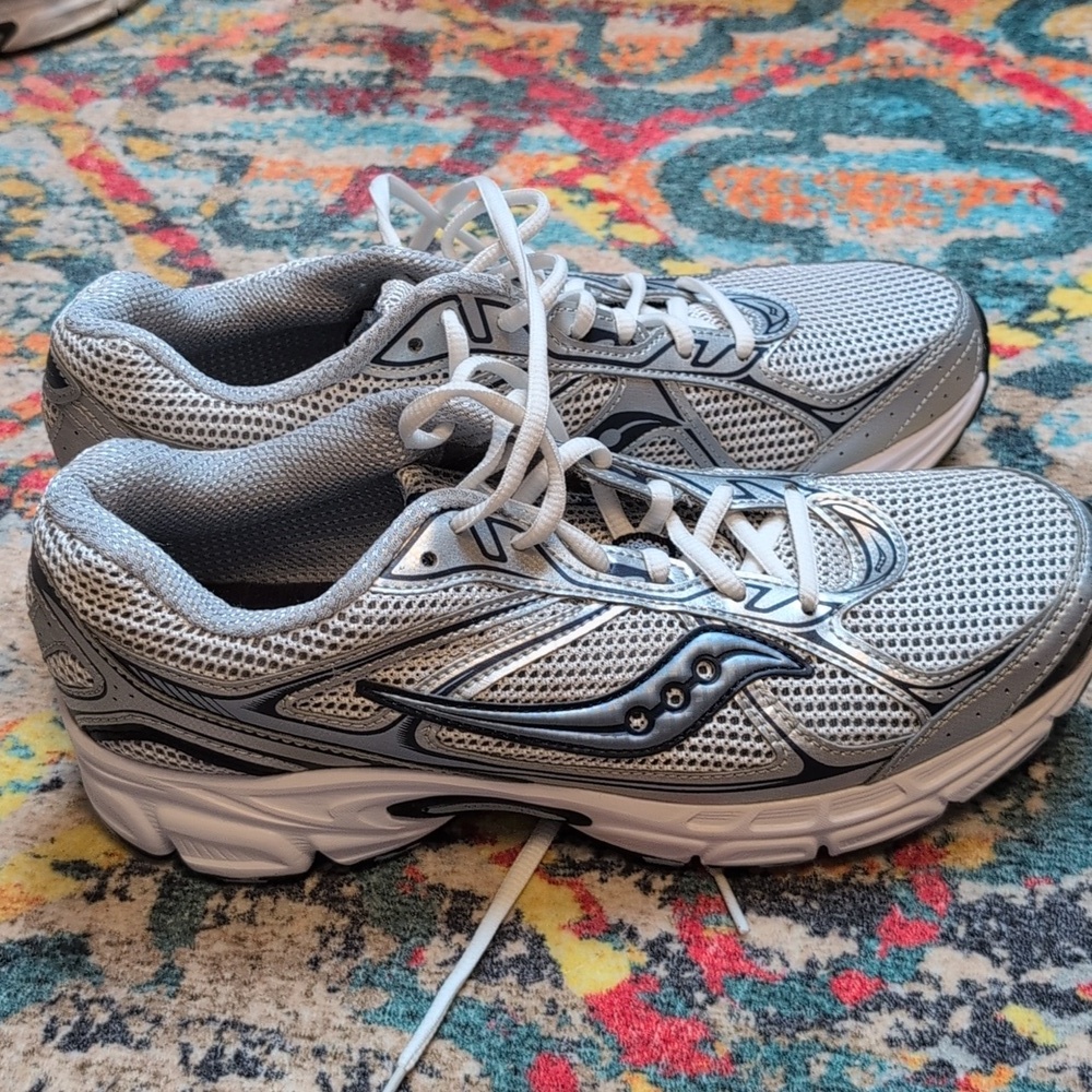 Saucony Grid Phantom 2 Women Size 11 Silver/Black/Blue NWOT